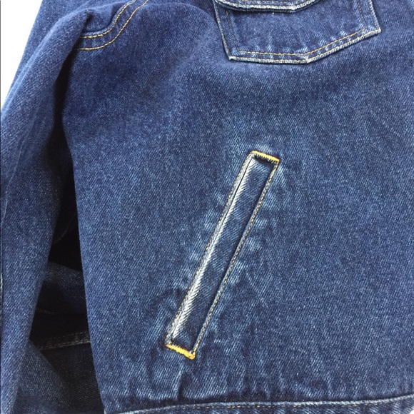 HAND-PAINTED JEANS JACKET!  Express Size M. Artsy! - Picture 4 of 8